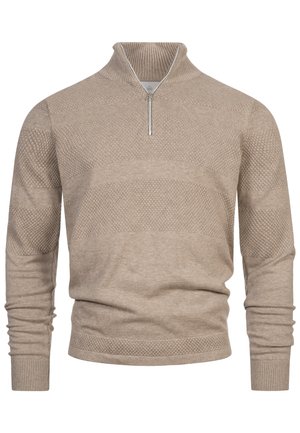 HANNES HALF - Strikkegenser - sand mix