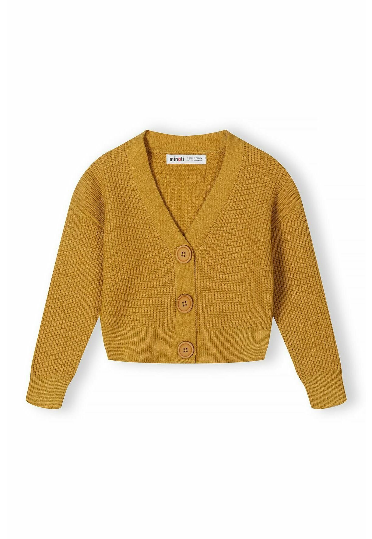 MINOTI BUTTON STANDARD Gilet mustard yellow/moutarde