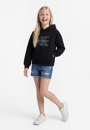 Calvin Klein Jeans MONOLOGO HOODIE - Džemperis su gobtuvu - black