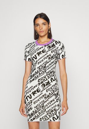 PRINT LOGO BRUSH ALL OVER - Vestido informal - white