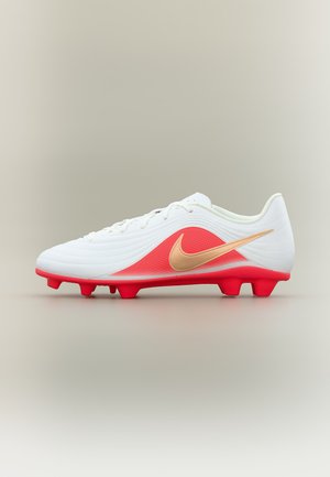Nike Performance, JR TIEMPO MAESTRO CLUB FG/MG UNISEX - Ποδοσφαιρικά παπούτσια για τεχνητό χλοοτάπητα - white/blur/bright crimson