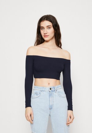 WAL G. HOLLIE OFF SHOULDER CROP - Langarmshirt - navy