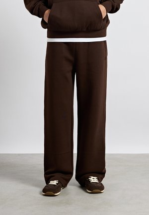 Burocs, WIDE LEG UNISEX - Долнище на анцуг - dark choclate