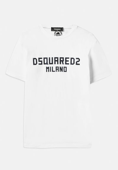 Dsquared2 COOL FIT TEE - Trükipildiga T-särk - white/dark navy