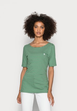 SHORT SLEEVE ROUND NECK STRIPED - Triko s potiskem - meadow grass