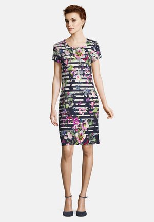 Jersey dress - dark blue/pink