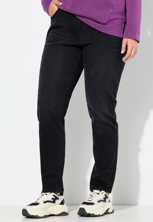 RHINESTONE DETAIL - Slim fit -farkut - black