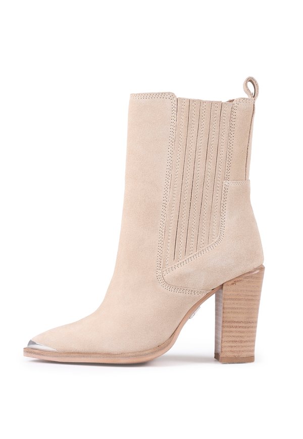 NEW AMERICANA - High heeled ankle boots - oatmilk