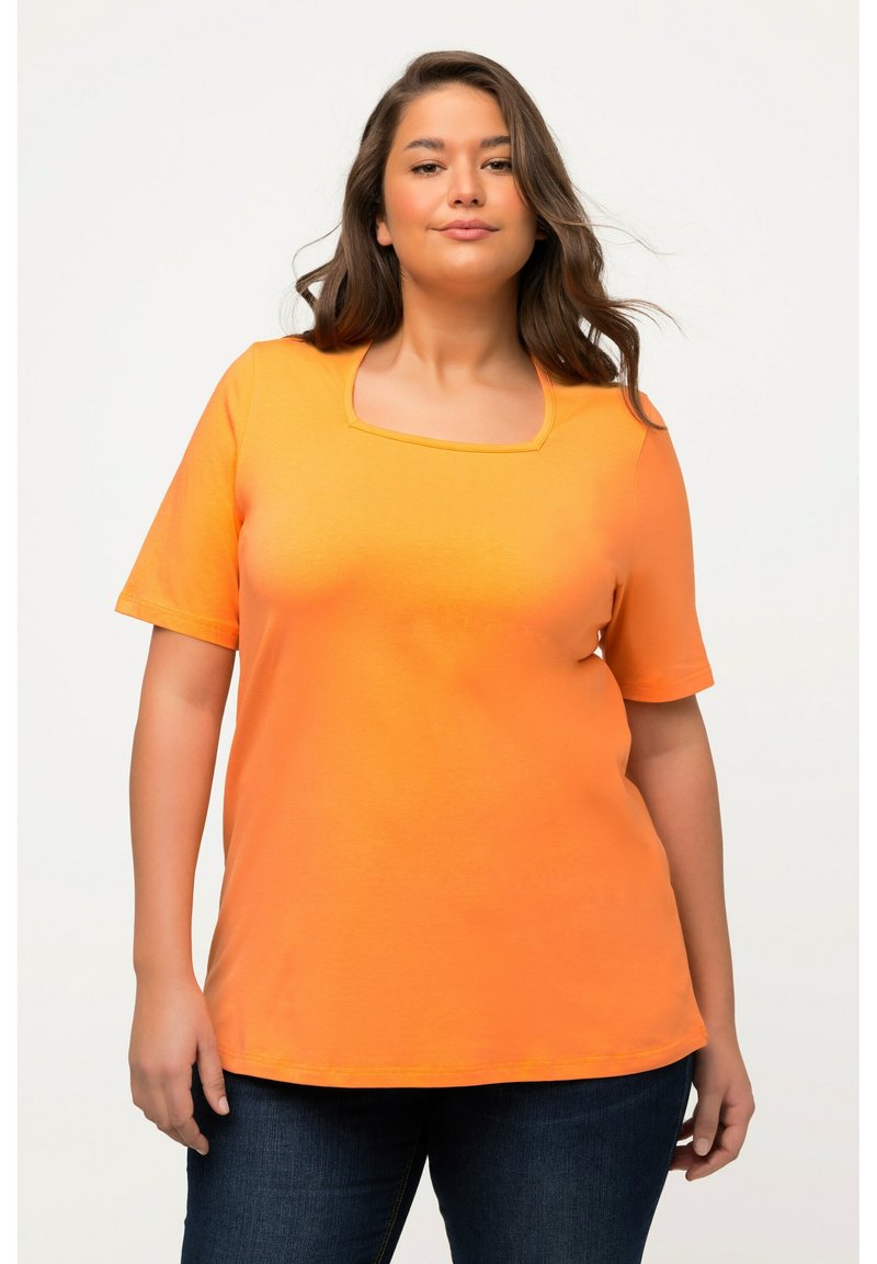 Ulla Popken CARREE-AUSSCHNITT - T-shirt basic - orange