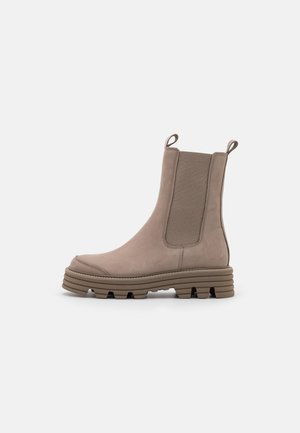 Stivaletti con plateau - beige