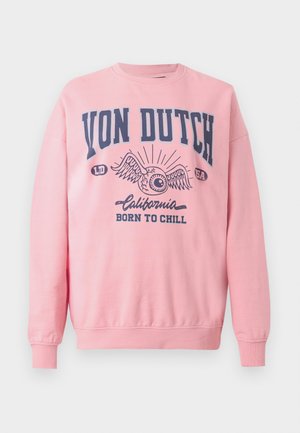 Von Dutch, RELAXED FIT CREW NECK WITH FRONT PRINT - Sweatshirt - pink