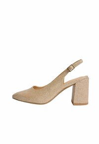 WIDE FIT - MID BLOCK - Pumps - gold