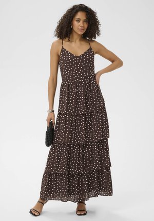 Kaffe KALORINDA - Maksikleit - seal brown turtledove dot