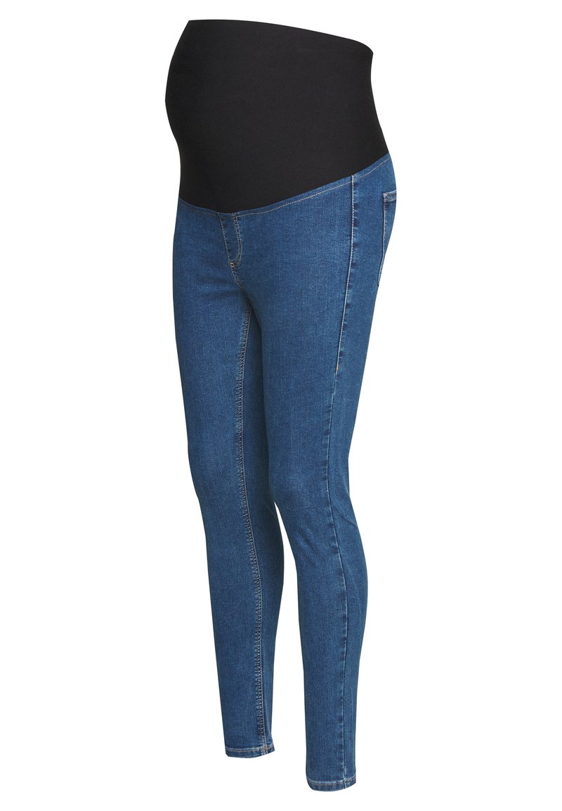 Topshop Maternity Jeansy Skinny Fit niebieski denim