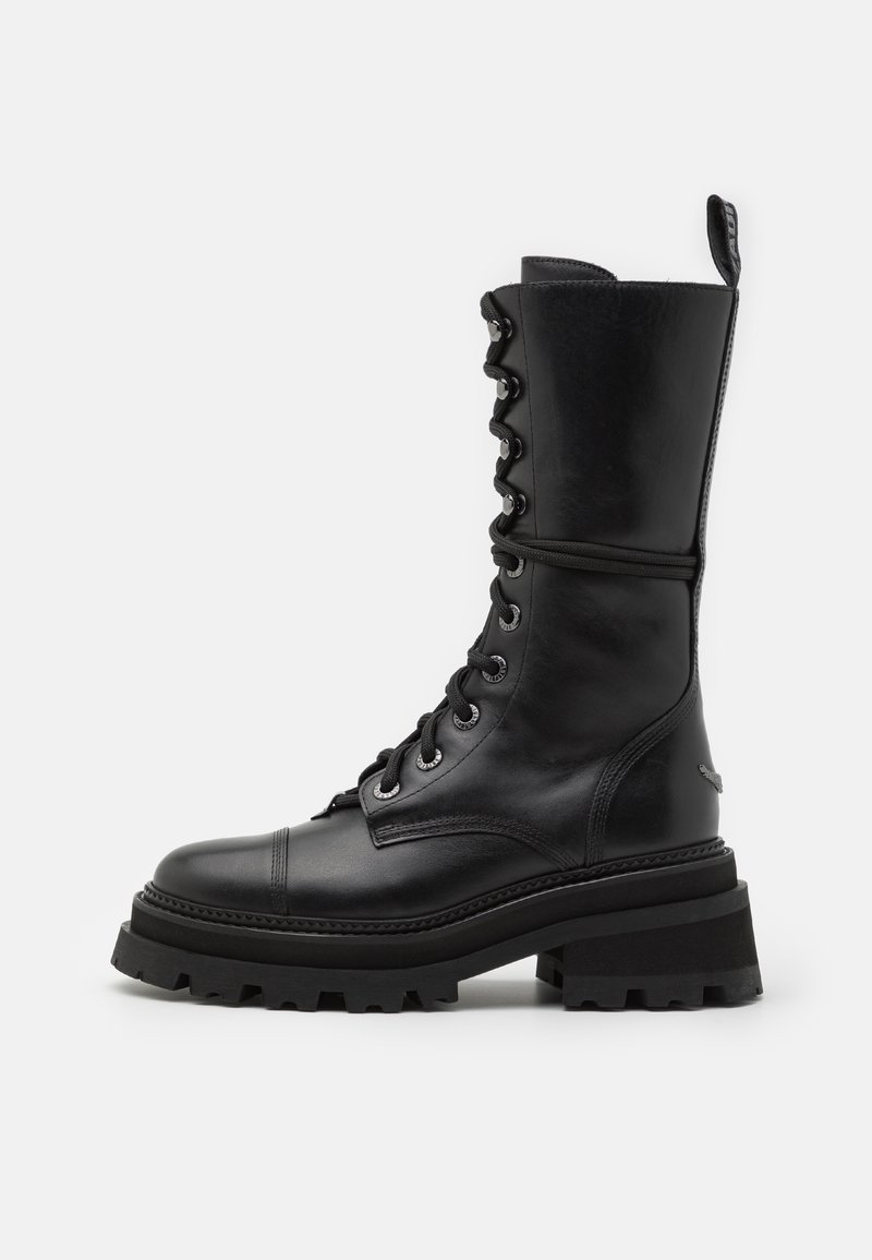 Zadig & Voltaire RIDE SEMY SHINY - Kozačky na platformě - noir