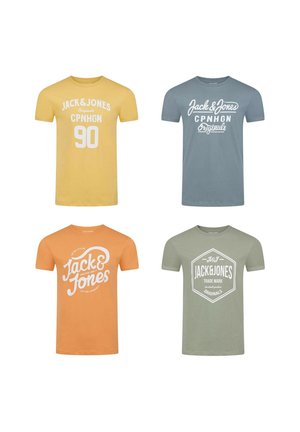 4 PACK - PRINT T-SHIRT - JJLINO - T-shirt con stampa - pack