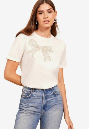 ROUND NECK LOGO-REGULAR FIT - Tričko s potlačou - white