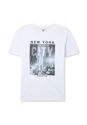 Terranova CON STAMPA FOTOGRAFIA DI NEW YORK - T-shirt con stampa - bianco ottico