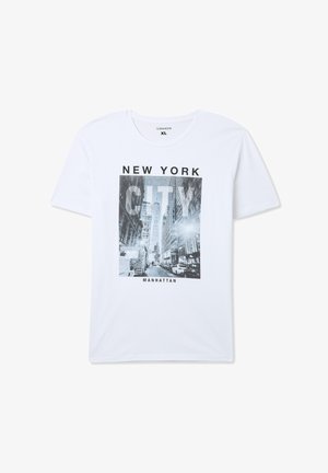 Terranova CON STAMPA FOTOGRAFIA DI NEW YORK - T-shirt con stampa - bianco ottico