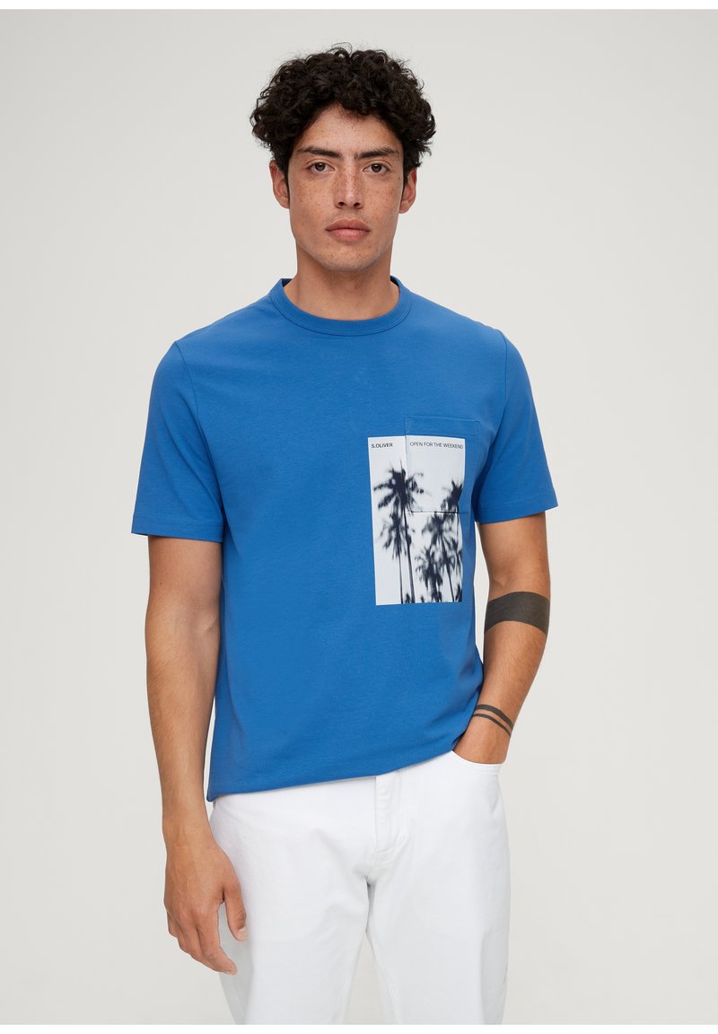 s.Oliver STRETCH - T-shirt z nadrukiem