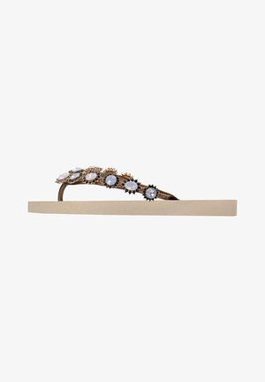 Uzurii CHRYSTAL FLOWER - T-bar sandals - sand