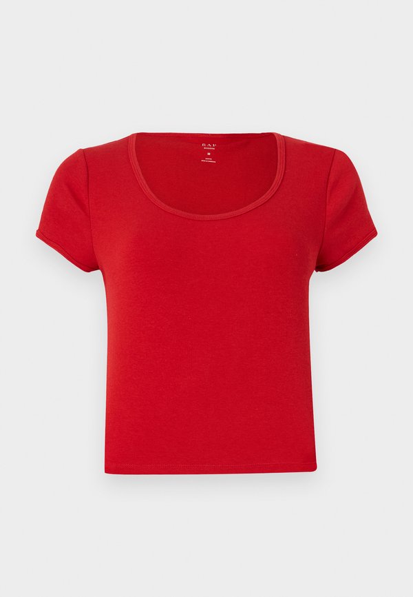 CROP SCOOP - Basic T-shirt - tomato sauce4