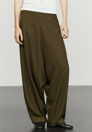 Massimo Dutti, FLOWING BAGGY PANTS - Bukser - dark brown
