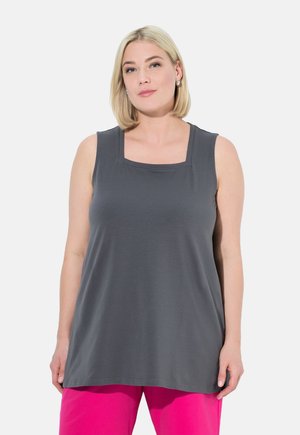 LONG  CARREE-AUSSCHNITT ÄRMELLOS - Débardeur - graphite grey