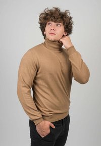 Dalle Piane Cashmere TURTLENECK - Stickad tröja - cammello