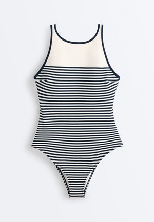 OYSHO, STRIPE STRUCTURE - Costum de baie - white