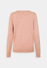 VILA VIRIL L/S V-NECK TOP - Camisola - old rose melange