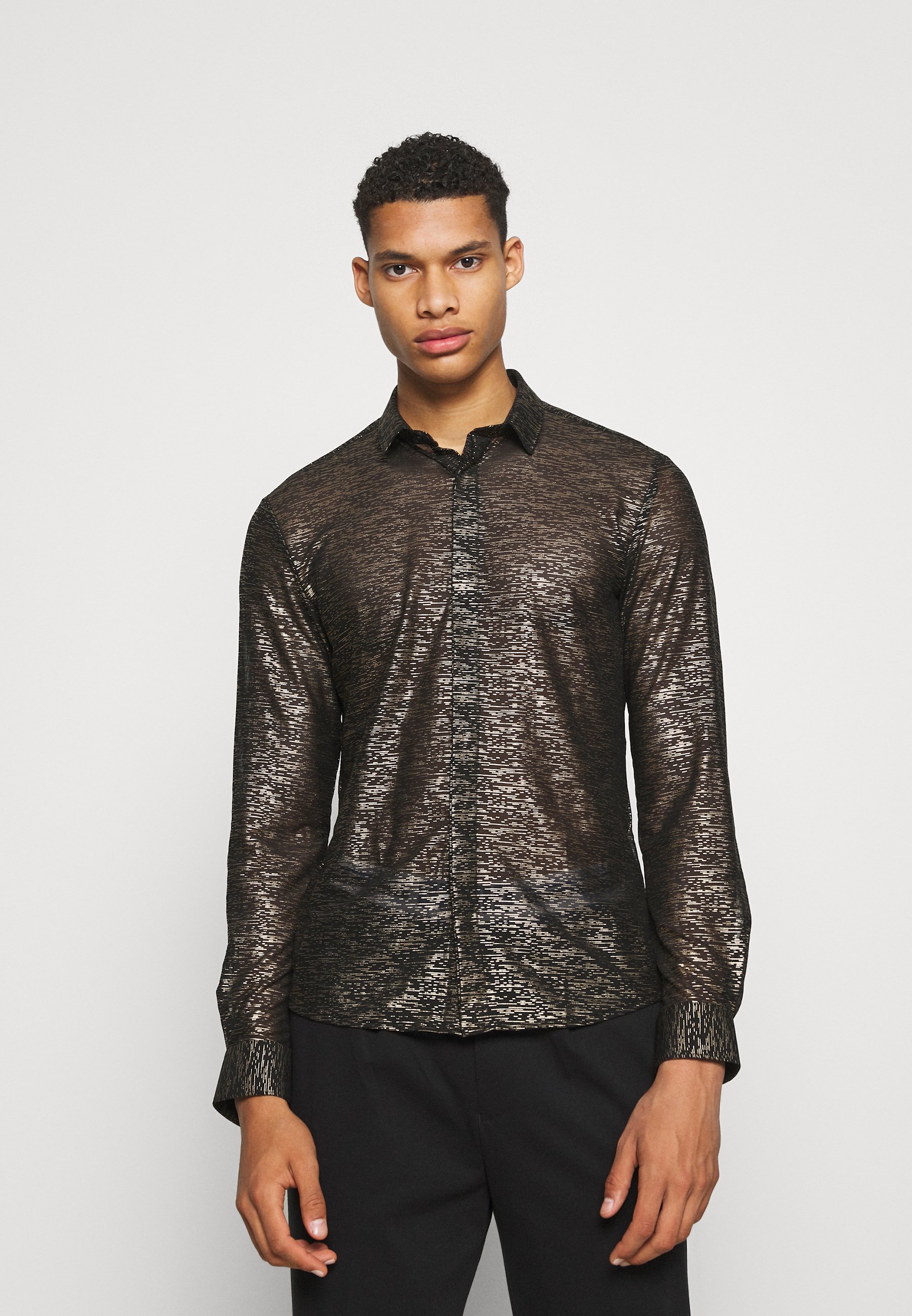 Twisted Tailor HERBIN - Camicia - black/gold/dorato - Zalando.it