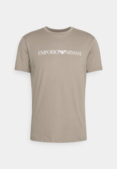 Emporio Armani Nyomott mintás póló - beige