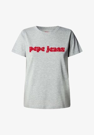 Pepe Jeans, PEPE JEANS PRINT T-SHIRT BENILDA - Print T-shirt - marl grey