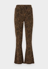ONLSHINY FLARED GLITTER PANT  - Trousers - black