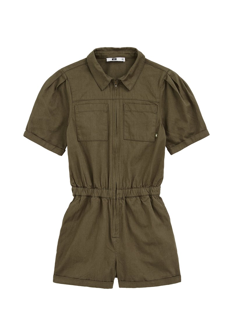 WE Fashion Jumpsuit donkergroen gemêleerd