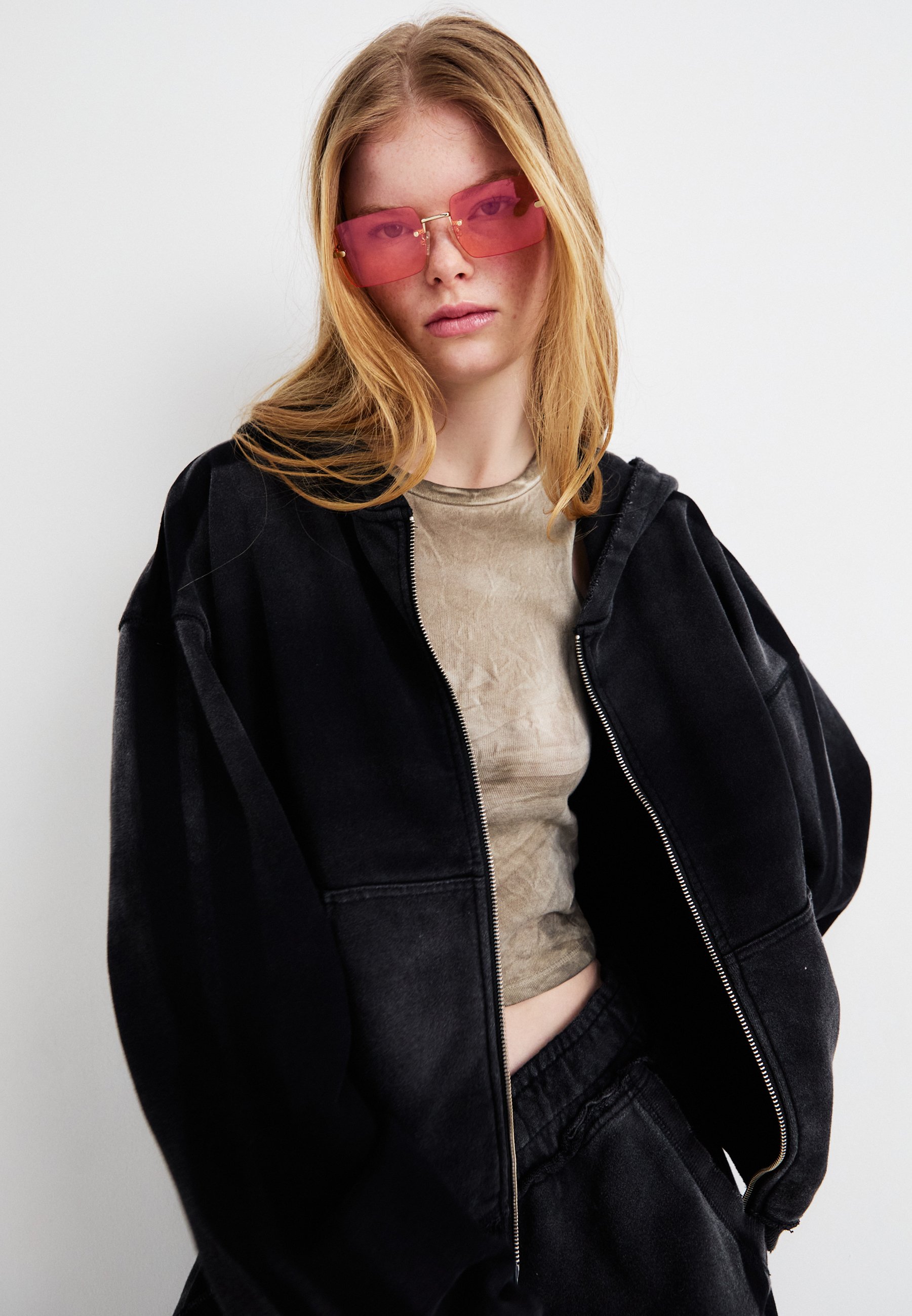 Jaded London SPORTY OVERSIZED MONSTER HOODIE - Zip-up