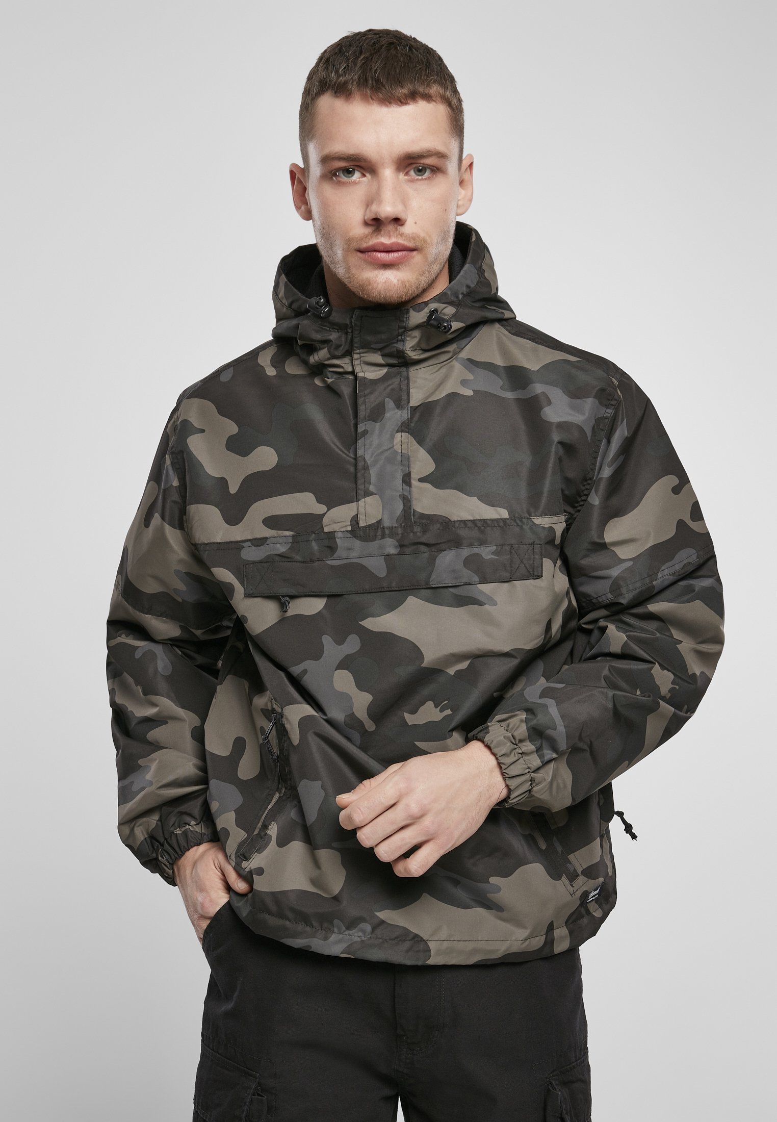 Brandit Windbreaker dark camouflage/dunkelgrün-meliert
