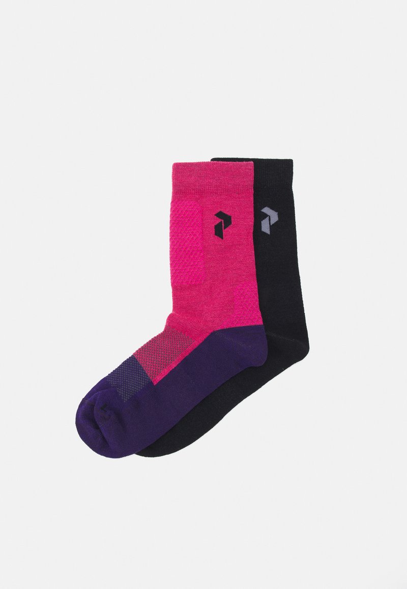 Peak Performance HIKING SOCK UNISEX 2 PACK - Calcetines de deporte - beetroot purple/black