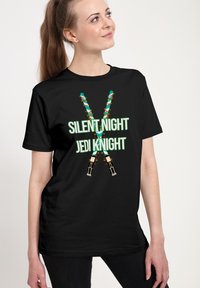 Star Wars STAR WARS CHRISTMAS LIGHT SABERS - Triko s potiskem - black