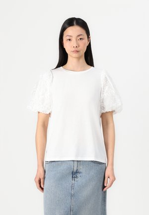 VISIMONIA O NECK - T-shirt imprimé - snow white