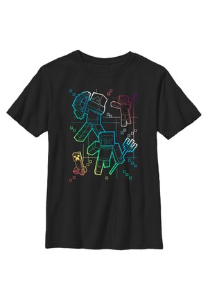 MINECRAFT GRADIENT LINES - T-shirt con stampa - black