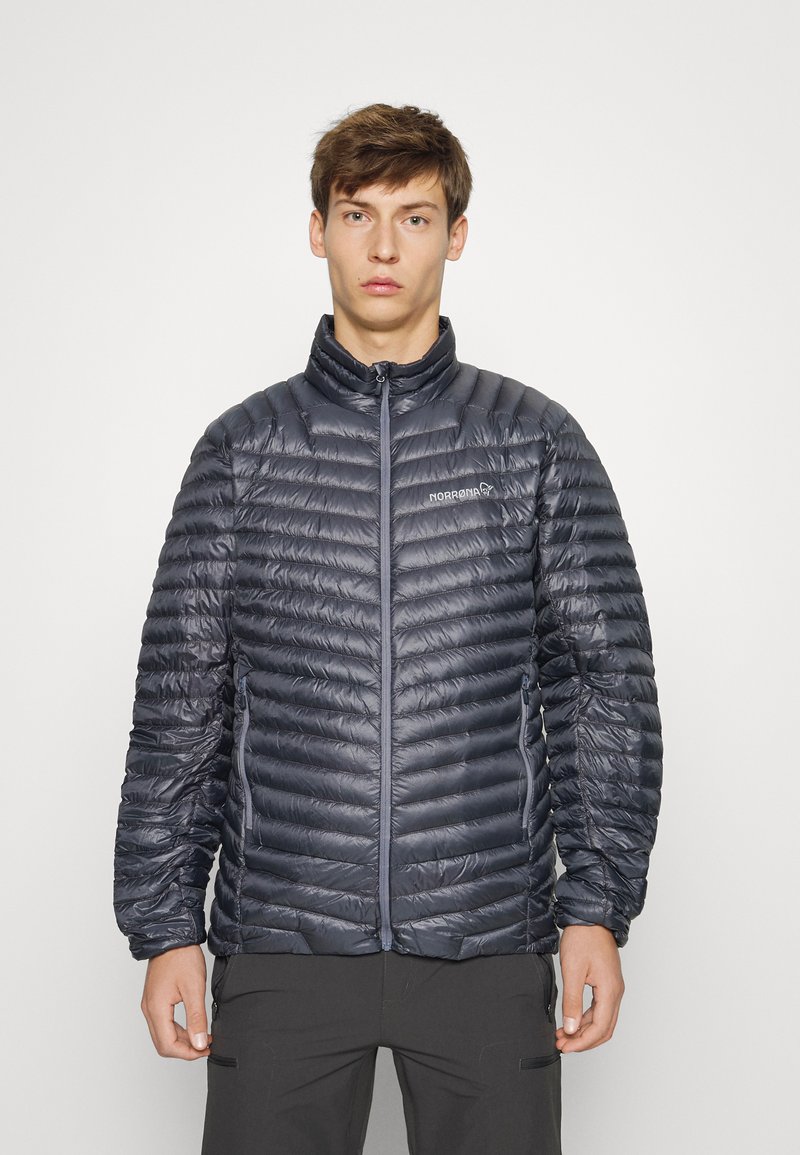 Norrøna TROLLVEGGEN SUPERLIGHT JACKET - Casaco de penas - cool black