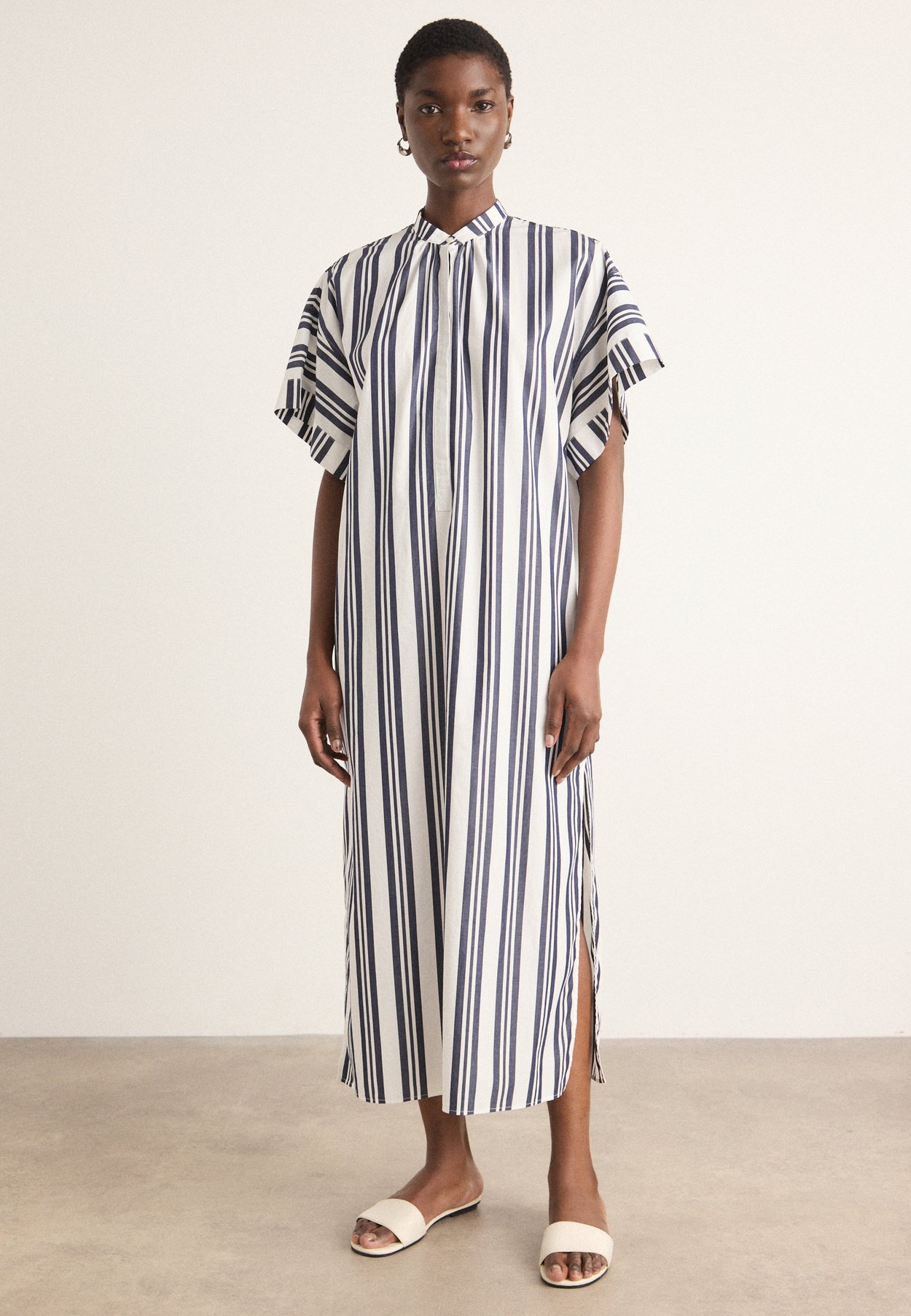 STRIPED CAFTAN DRESS