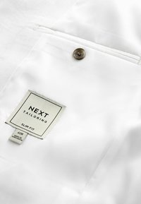 Next SLIM FIT LINEN BLEND TWO BUTTON - Sakko - white