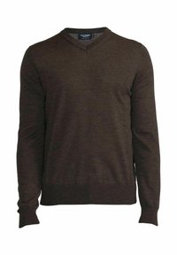 Holebrook NIKLAS V NECK - Džemperis - brown mel.