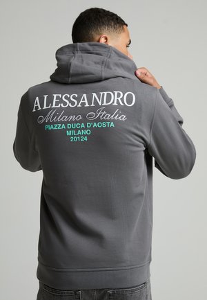 Alessandro Zavetti MONTANELLI OTH HOOD - Sweat à capuche - electric dusk optic white legacy blue