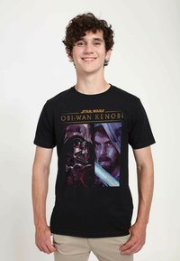 Star Wars OBI-WAN KENOBI PANELS UNISEX - Camiseta estampada - black