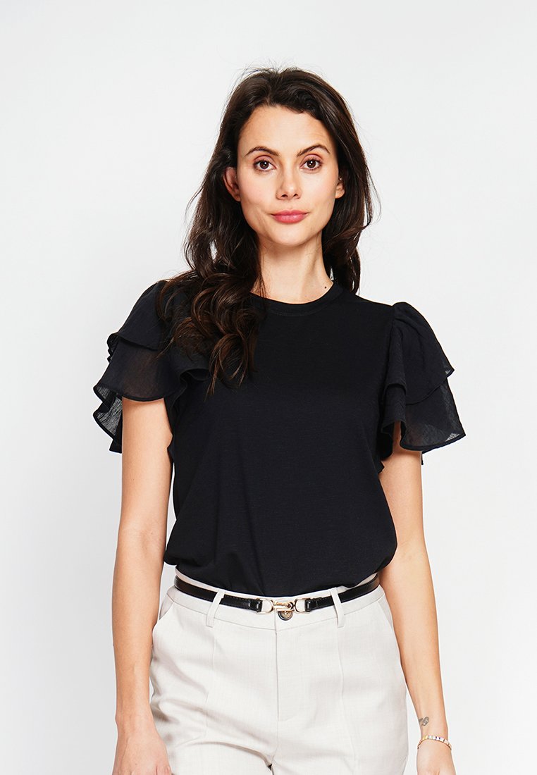 Le Jardin Du Lin T-shirt basic zwart