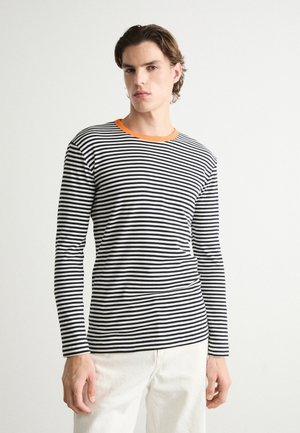 TOBIAS - Topper langermet - white black